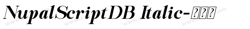 NupalScriptDB Italic字体转换 NupalScriptDB Italic字体转换